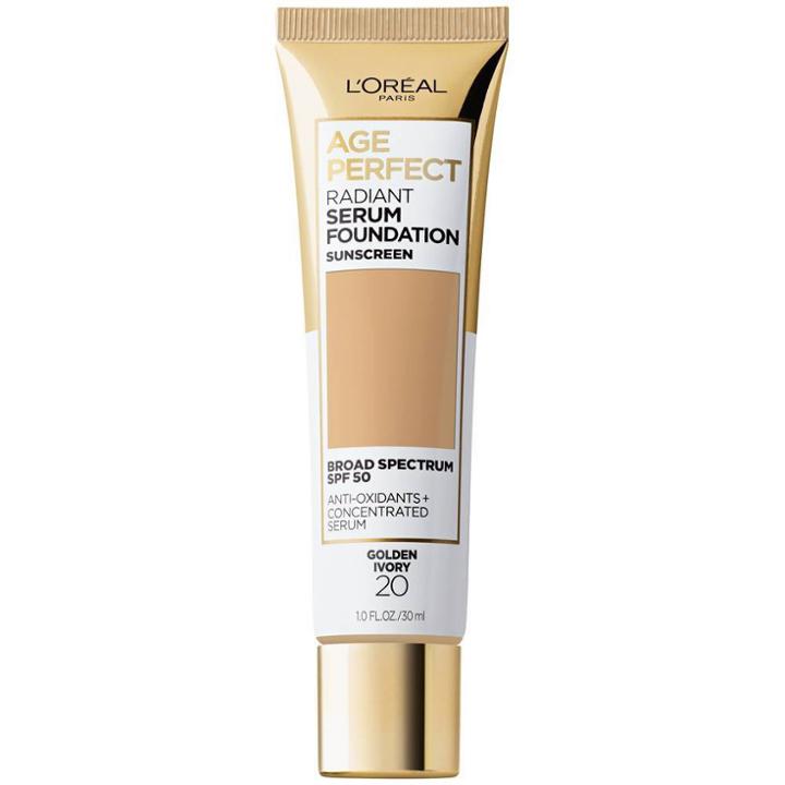 L'oreal Paris Age Perfect Radiant Serum Foundation With Spf 50 Golden Ivory