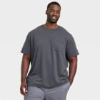 Men's Big & Tall Novelty Pocket T-shirt - Goodfellow & Co Charcoal Gray