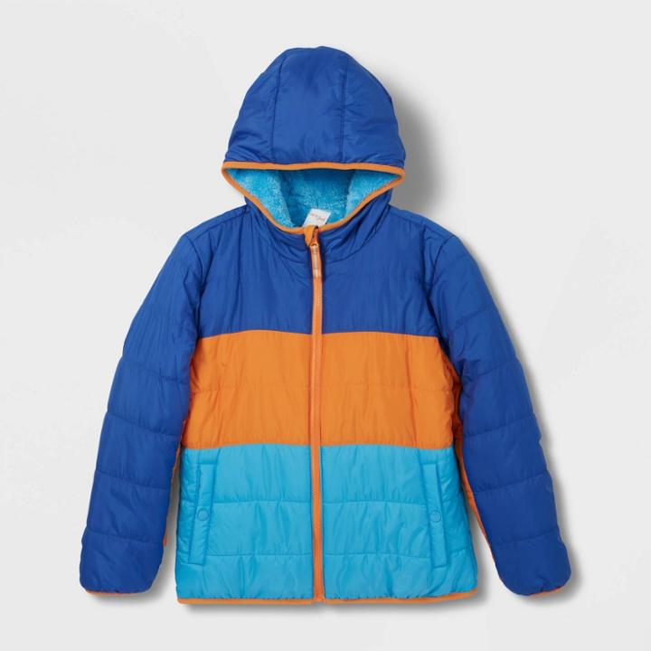 Boys' Reversible Puffer Jacket - Cat & Jack Blue