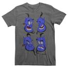 Disney Men's Aladdin Genie Heads T-shirt Charcoal
