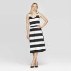 Women's Striped Sleeveless Scoop Neck Maxi Dress - Who What Wear Black/white