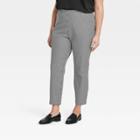 Women's Plus Size High-rise Slim Fit Bi-stretch Ankle Pants - A New Day White
