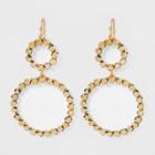 Circular Beaded Drop Earrings - A New Day Gold