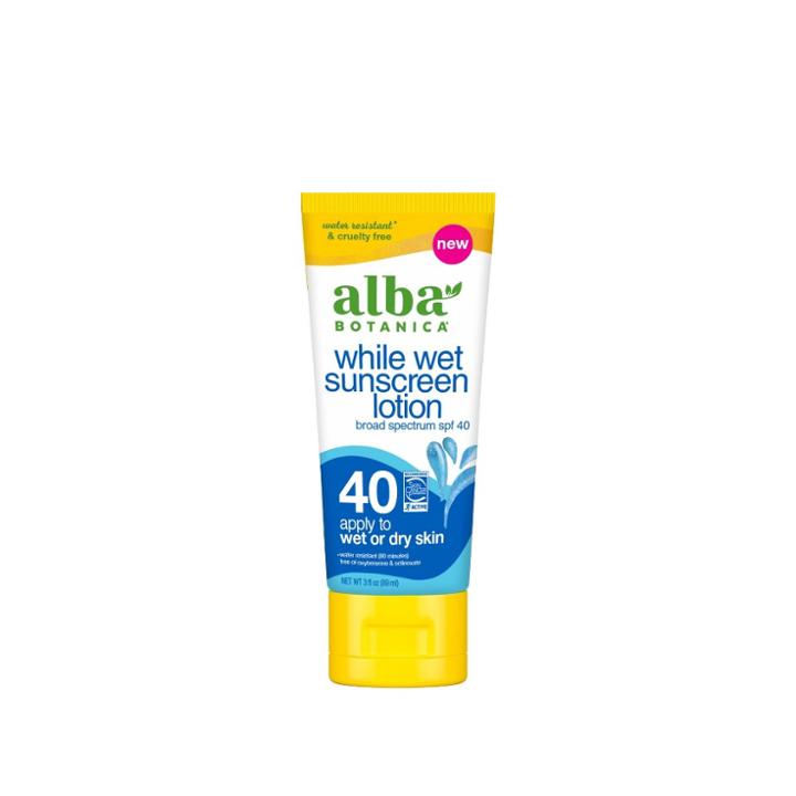 Alba Botanica While Wet Sunscreen Lotion -