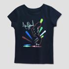 Girls' Michael Jackson Graphic Short Sleeve T-shirt - Black