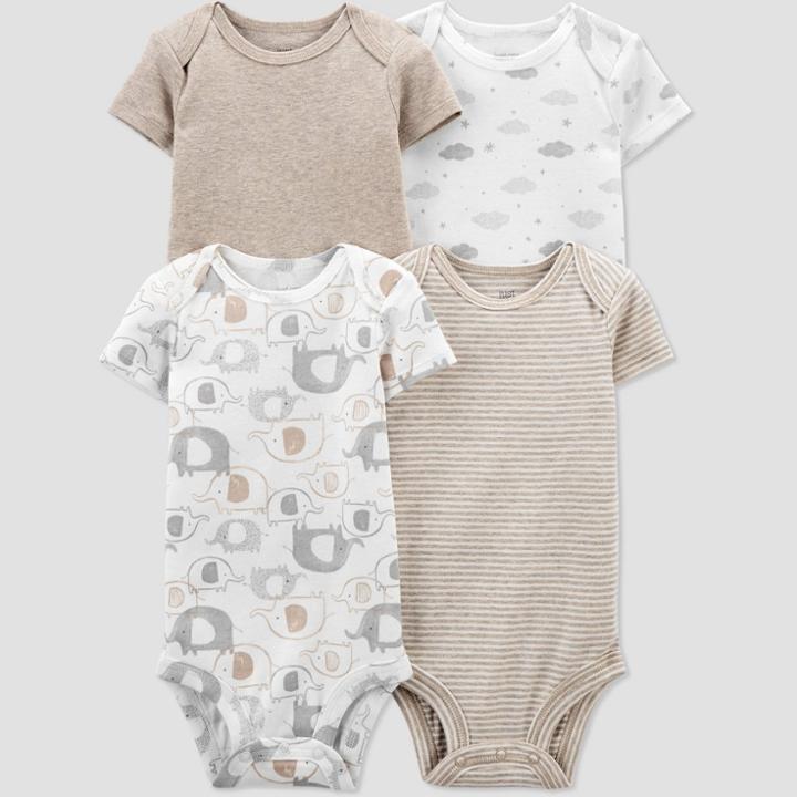 Baby 4pk Elephant Bodysuit - Just One You Made By Carter's Gray