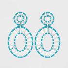 Sugarfix By Baublebar Raffia Intricate Hoop Earrings - Blue, Women's