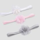 Baby Girls' 3pk Plumes Headwrap - Just One You Made By Carter's Pink/gray,