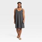 Women's Plus Size Razor Back Knit Tank Dress - Universal Thread Gray