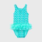 Toddler Girls' Mermaid Scale Tutu One Piece Swimsuit - Cat & Jack Blue