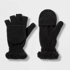 Girls' Convertible Fleece Glove - Cat & Jack Black