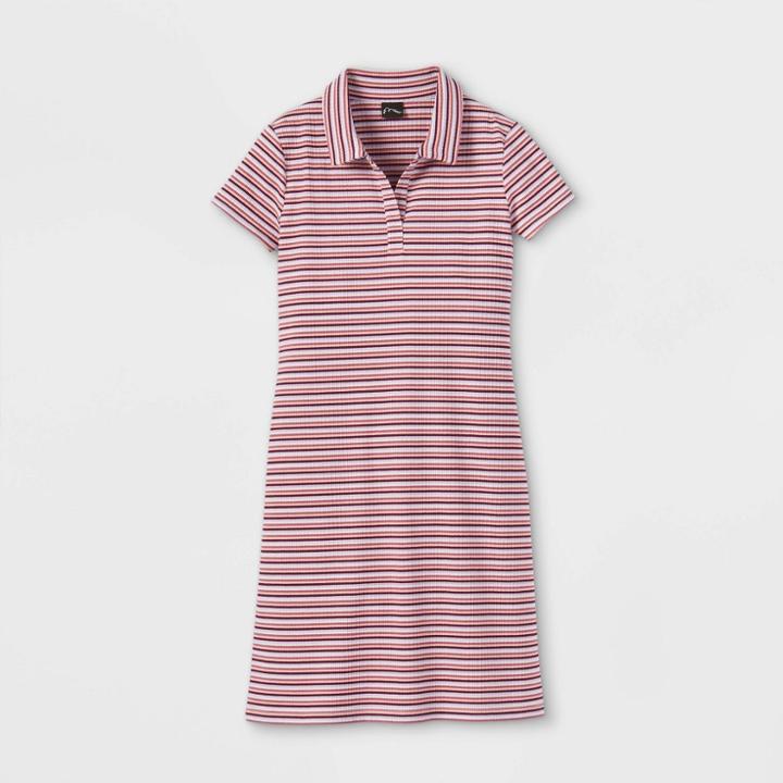 Girls' Short Sleeve Polo Dress - Art Class Pink