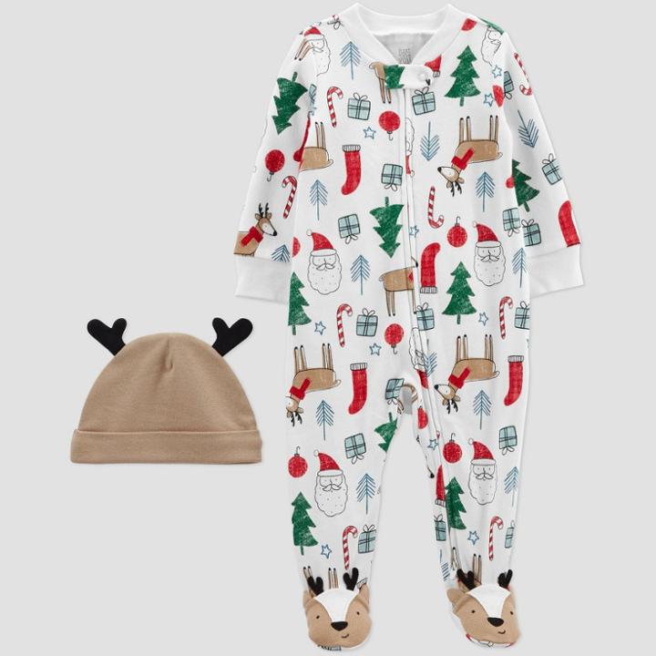 Baby Holiday Sleep N' Play - Just One You Made By Carter's White/brown/red Newborn