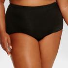 Plus Size Dreamsuit By Miracle Brands Women's Plus Slimming Control Ultra High Waist Bikini Bottom - Black