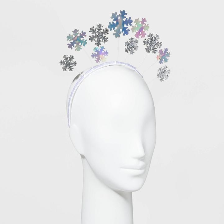 No Brand Metal Cat Ear Wrapped In Glitter Ribbon With Jingle Bells Headbands -