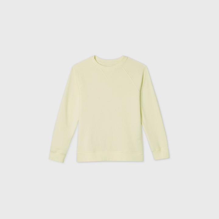 Kids' French Terry Pullover Sweatshirt - Cat & Jack Light Yellow