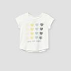 Grayson Mini Toddler Girls' 'love Our Planet' Short Sleeve T-shirt - White
