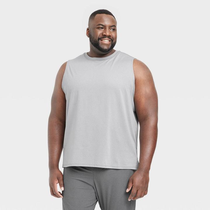 Men's Big Sleeveless Performance T-shirt - All In Motion Functional Heather 2xl, Functional Grey