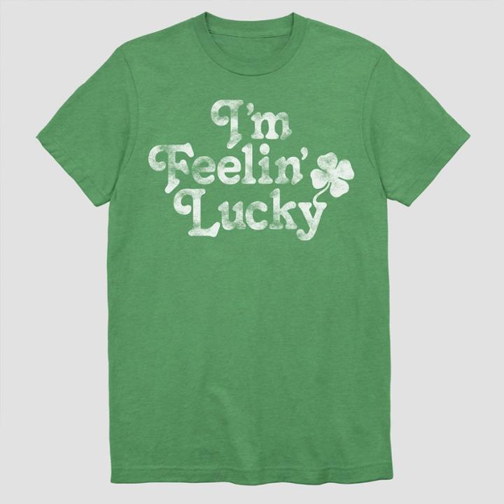 Fifth Sun Men's Feeling Lucky Short Sleeve Graphic T-shirt - Kelly Green S, Men's,