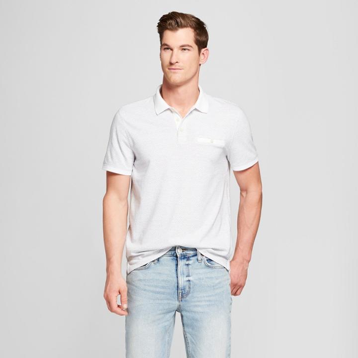 Men's Dot Standard Fit Short Sleeve Novelty Polo Shirt - Goodfellow & Co Federal Blue M, Size: