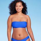 Women's Pull Over Bandeau Bikini Top - Wild Fable Cobalt Blue