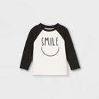Toddler Boys' Smile Raglan Long Sleeve T-shirt - Cat & Jack Cream