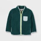 Toddler Sherpa Zip-up Sweatshirt - Cat & Jack Green