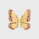 Sugarfix By Baublebar Crystal And Gold Butterfly Stud Earrings - Pink