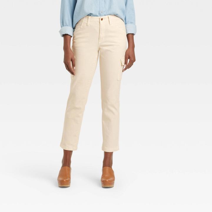 Women's High-rise Slim Straight Jeans - Universal Thread Off-white