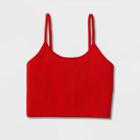 Girls' Seamless Cropped Cami Bralette - Art Class Red