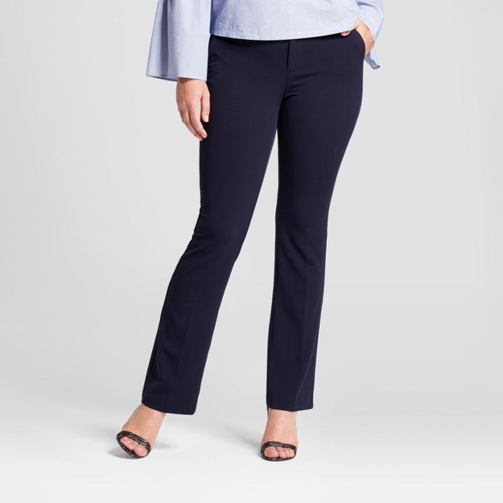 Target Women's Bootcut Curvy Bi-stretch Twill Pants - A New Day Federal Blue