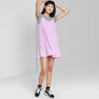 Women's Ruffle Hem Woven Dress - Wild Fable Lavender Floral