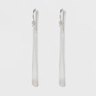 Target Silver Plated Polished Bar Dangle Earrings - A New Day Silver Gray,