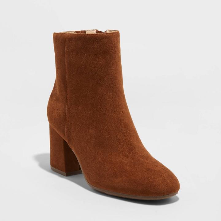 Women's Celeste Mid Shaft Fashion Boots - A New Day Cognac
