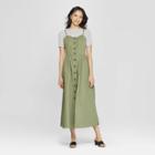Women's Sleeveless Button-down Maxi Dress - Who What Wear Green