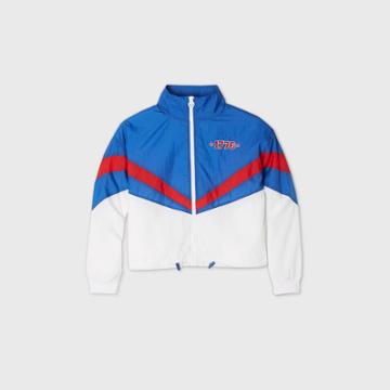 33 Revolutions Women's Americana 1776 Cropped Bomber Graphic Windbreaker - White