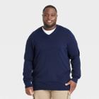 Men's Big & Tall V-neck Pullover - Goodfellow & Co Navy Blue