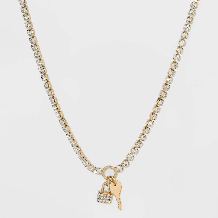 Sugarfix By Baublebar Key And Lock Pendant Necklace - Gold