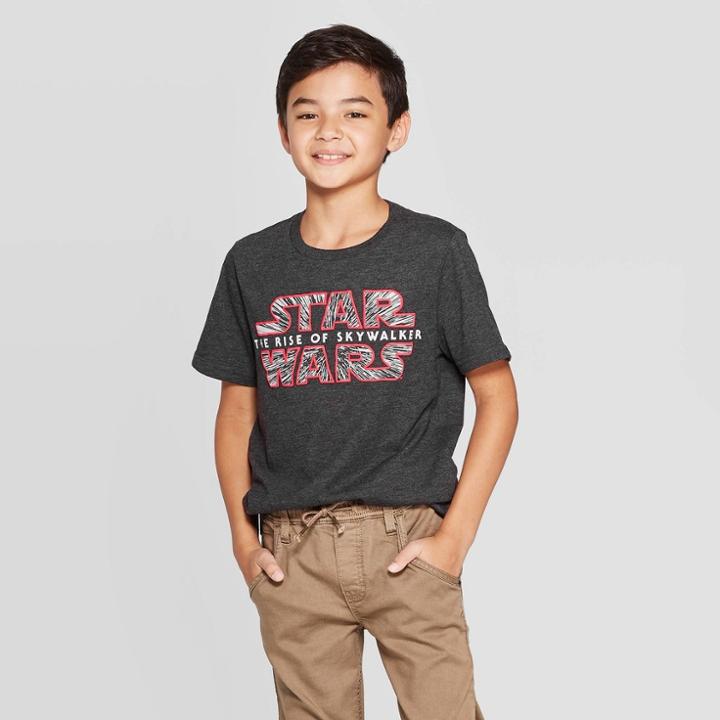 Petiteboys' Star Wars Logo Short Sleeve T-shirt - Gray