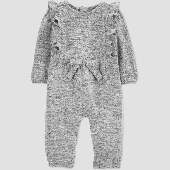 Baby Girls' Ruffle Rompers - Just One You Made By Carter's Gray Newborn