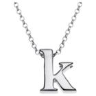 Distributed By Target Women's Sterling Silver 'k' Initial Charm Pendant -