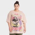 Women's Bob Marley Plus Size Short Sleeve Graphic T-shirt Dress - Tan