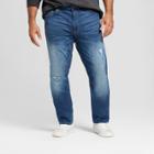 Men's Tall Slim Straight Fit Jeans With Patches - Goodfellow & Co Vintage Dark Wash