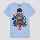 Men's Stranger Things Poster Short Sleeve T-shirt - Pastel Blue