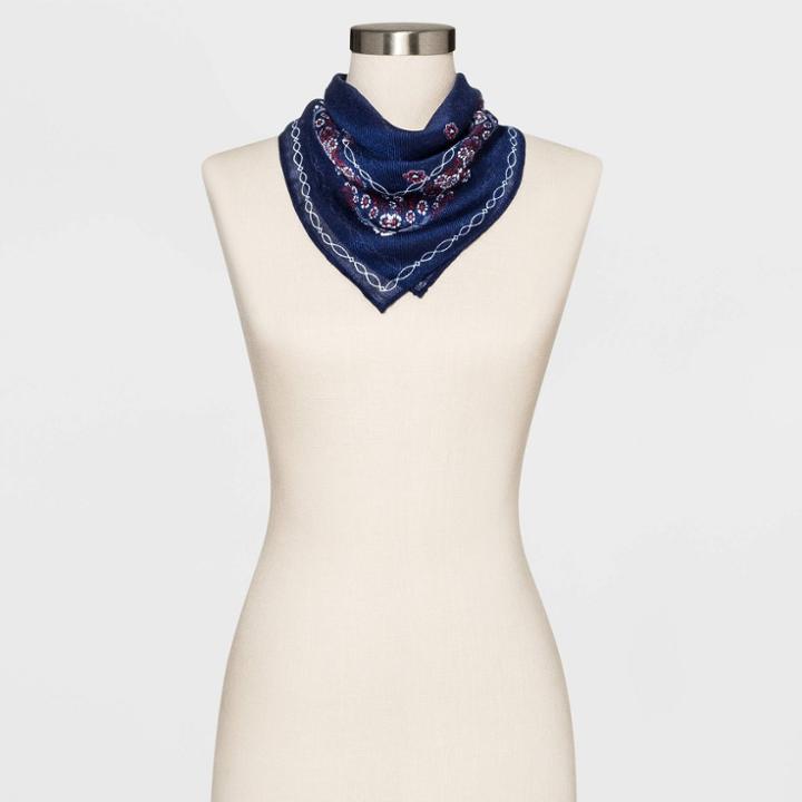 Women's Collection Xiix Americana Bandana Scarf - Navy, Red