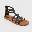 Women's Alva Faux Leather Gladiator Sandals - Universal Thread Black