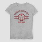 Girls' Marvel Mighty Iron Man Short Sleeve T-shirt - Heather Gray