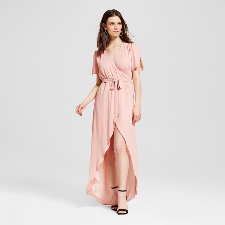 S&p By Standards & Practices Women's Wrap Maxi Dress Rogue Pink Xs - S&p By Standards And Practices