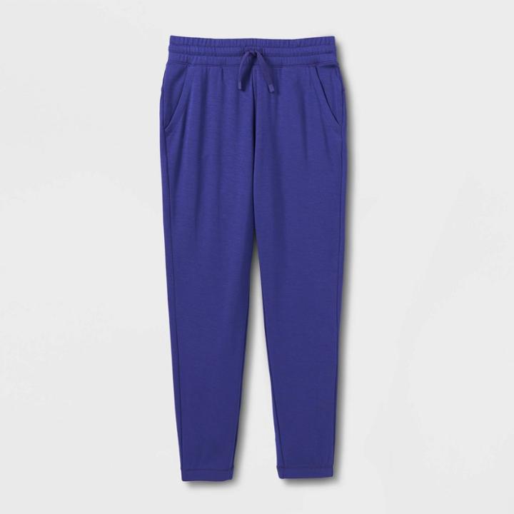 Girls' Cozy Soft Fleece Joggers - All In Motion Dark Purple