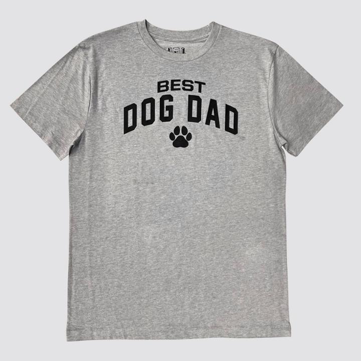 Iml Men's Best Dog Dad Short Sleeve Graphic T-shirt - Heathered Gray
